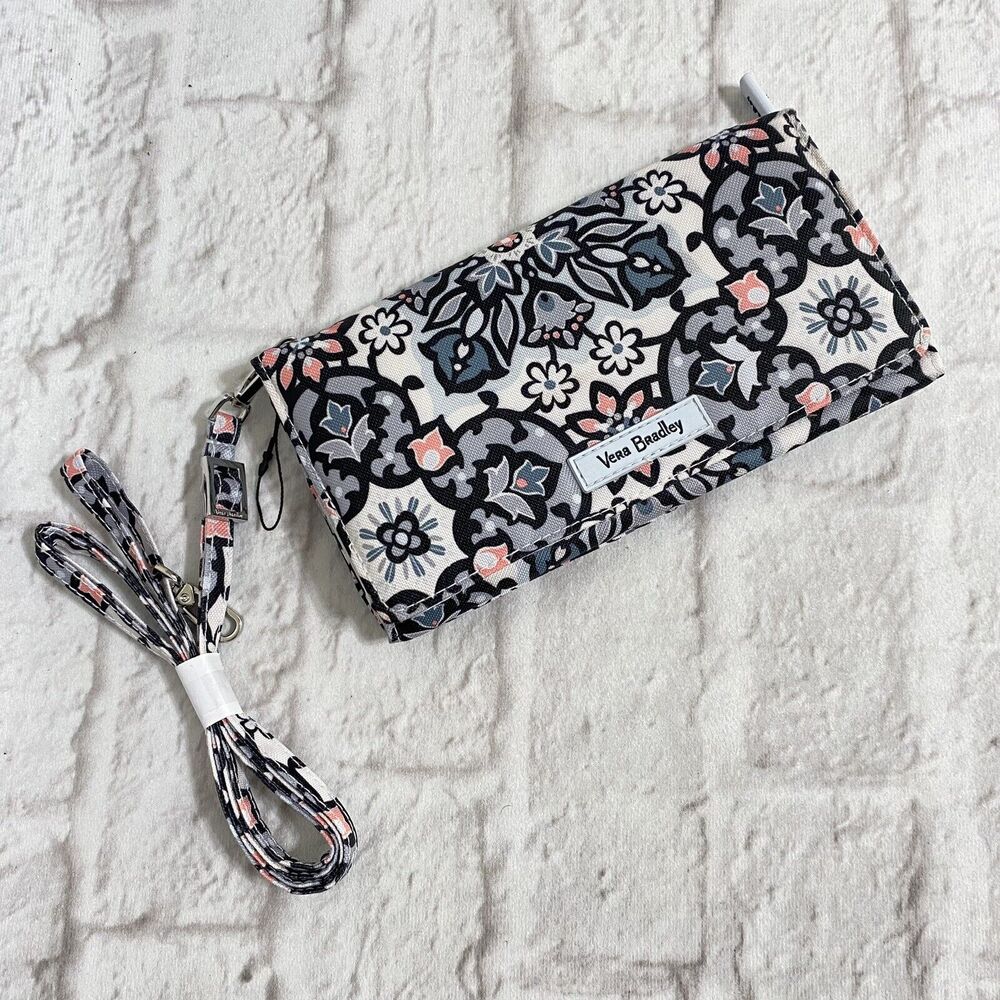VERA BRADLEY Lisbon Medallion RFID Wallet Wristlet Crossbody NEW